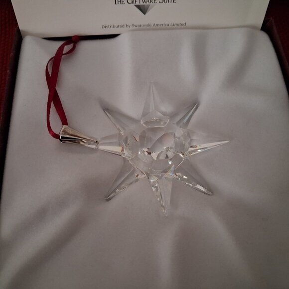Swarovski 1991 Christmas Ornament 1st Year Release North America Version COA EUC - Picture 2 of 16